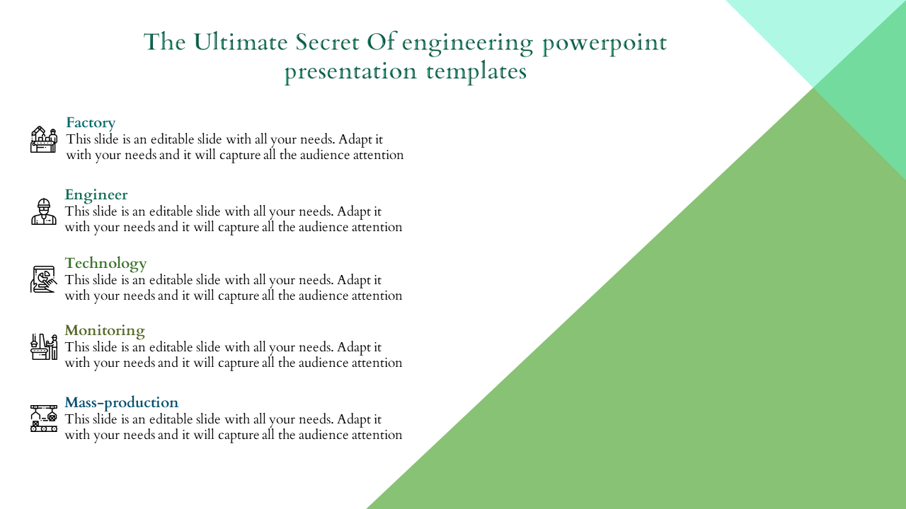 Attractive Engineering PowerPoint Presentation Template